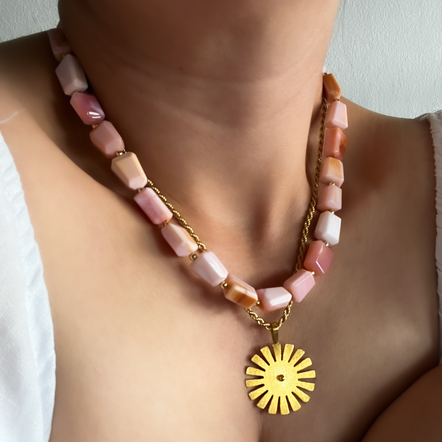 Pink Opal Necklace